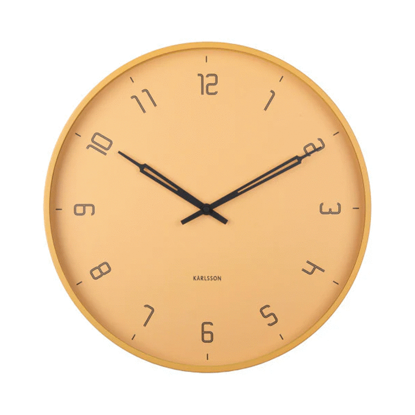 Karlsson Stark Wall Clock - Honey Yellow