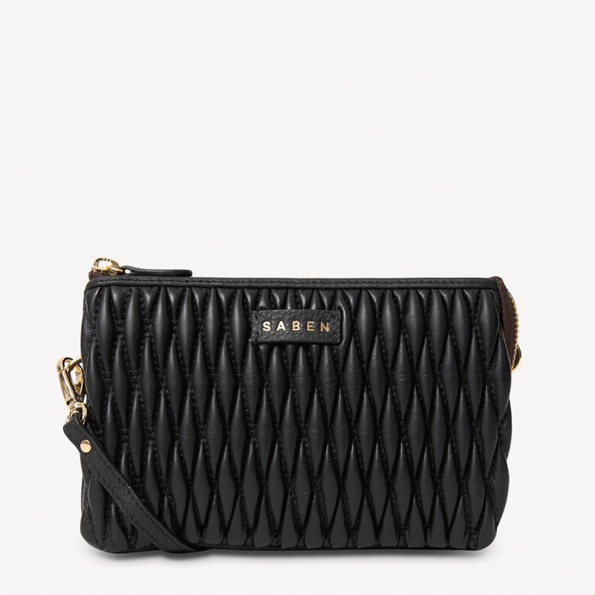 Saben Tilly Crossbody - Black Diamond Quilt