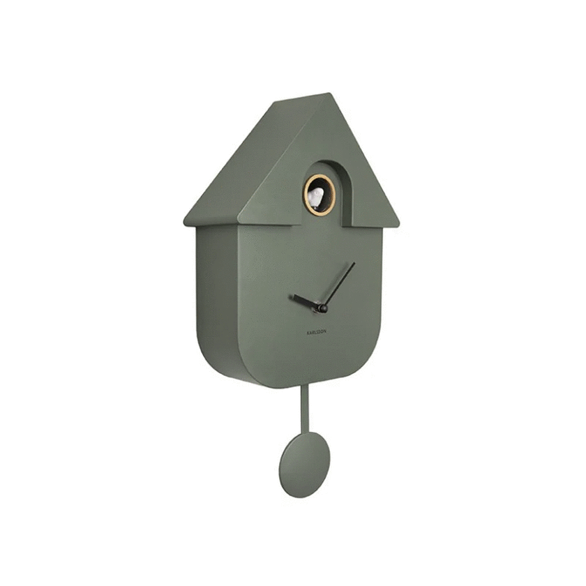 Karlsson Modern Cuckoo Clock - Jungle Green