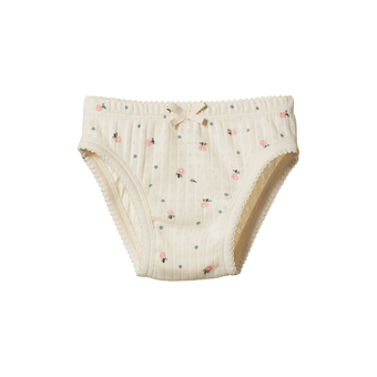 Nature Baby Knickers Pointelle - Posey Blossom Print
