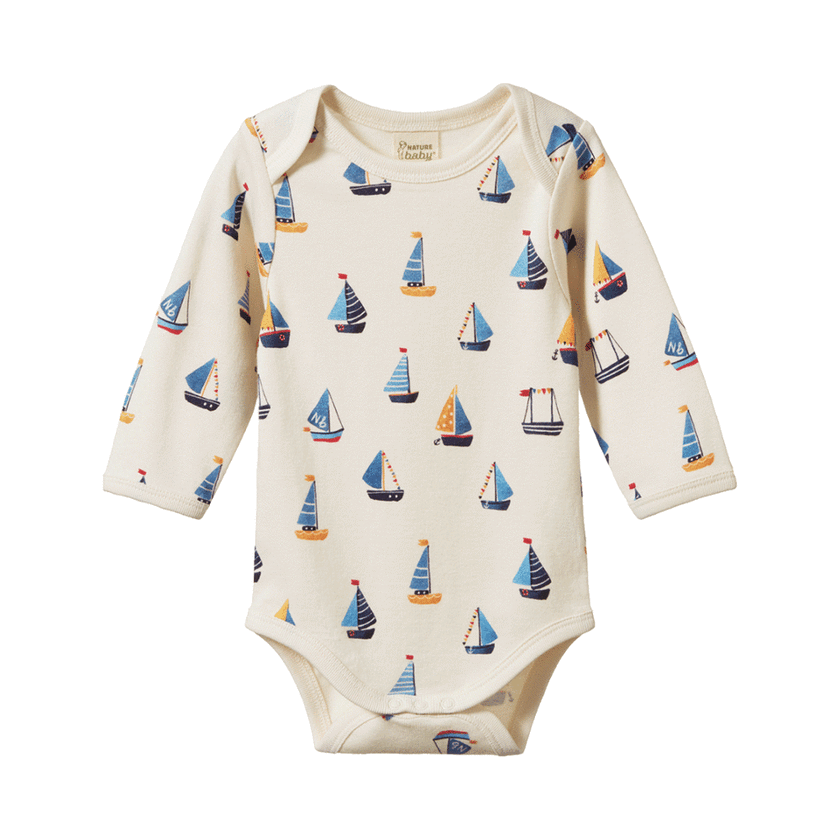 Nature Baby Long Sleeve Bodysuit - Regatta Print