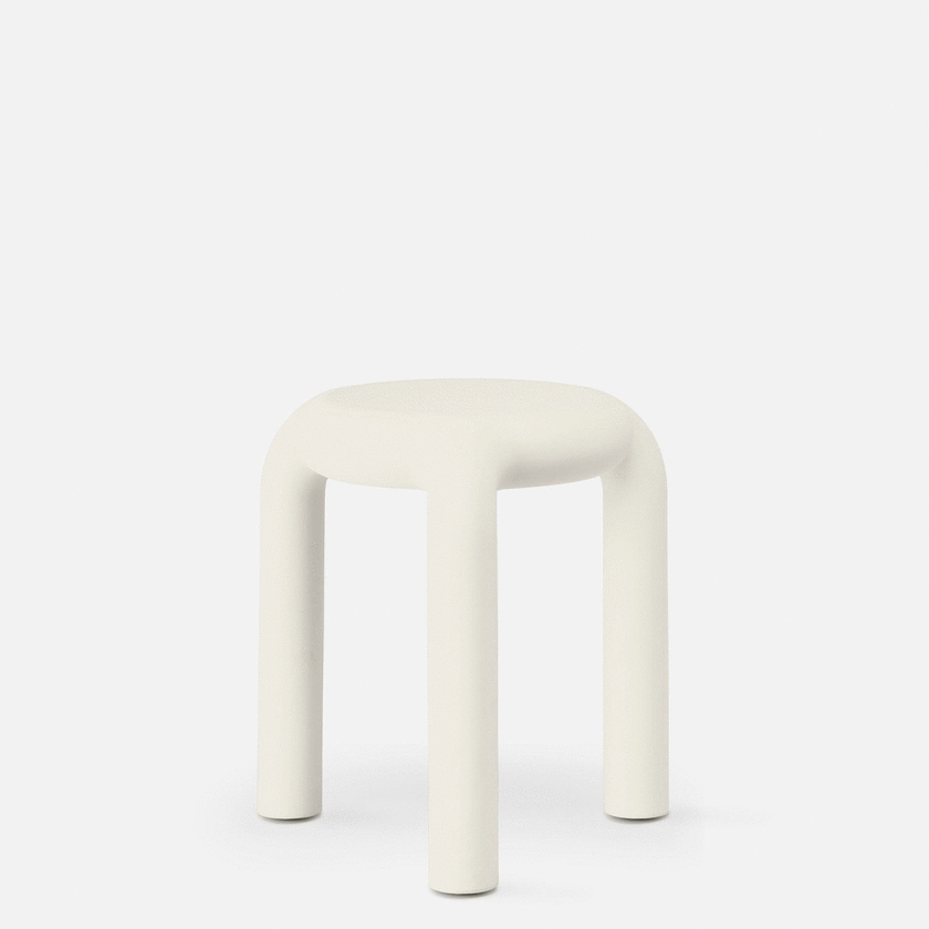 Citta Piccolo Stool - Warm White 41x41x44cmh