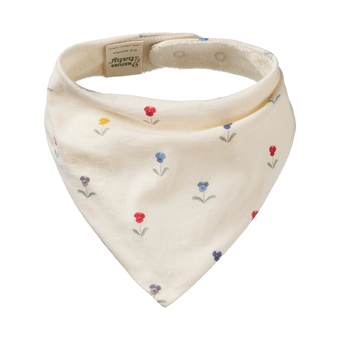 Nature Baby Triangle Bib Terry - Delphine Print