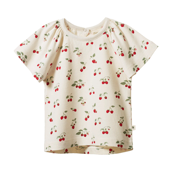 Nature Baby Faye Tee - Strawberry Blush Print