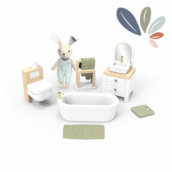 Speedy Monkey Doll House Bathroom + 1 Character