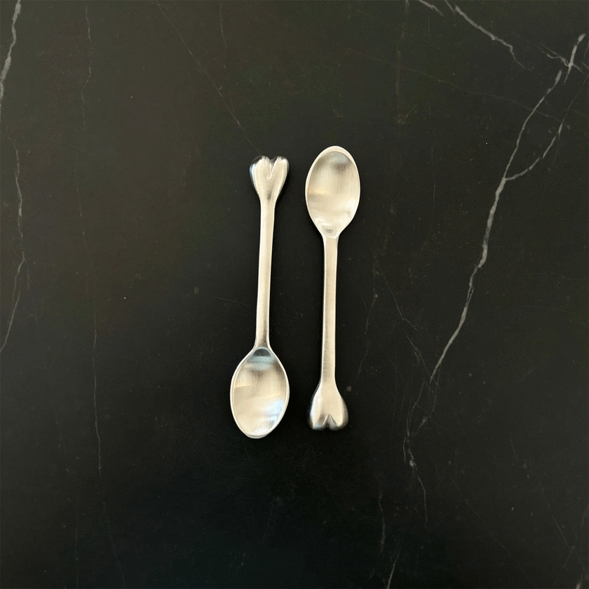 Nel Lusso Heart Teaspoon - Silver