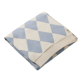 Nature Baby Dune Blanket - Celestial Blue Diamond Knit - Bassinet