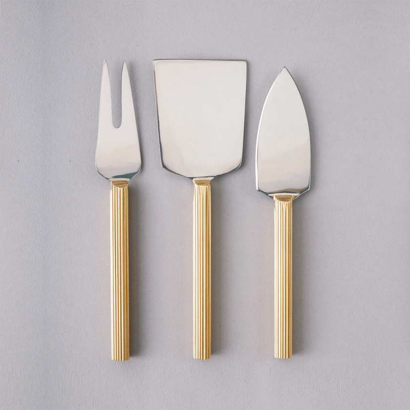 Nel Lusso Lino Cheese Knife Set of 3