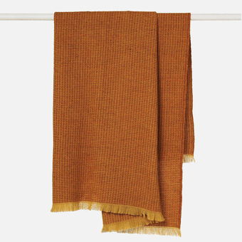 Citta Waffle Wool Blanket - Honey/Orange Peel 150x180cm