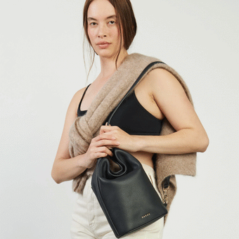 Saben Jojo Shoulder Bag - Black Pebble