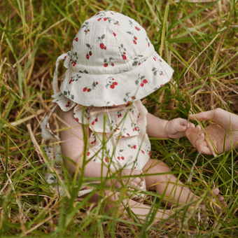 Nature Baby Muslin Sunhat - Strawberry Blush Print