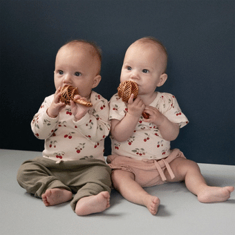 Nature Baby Long Sleeve Bodysuit - Strawberry Blush Print