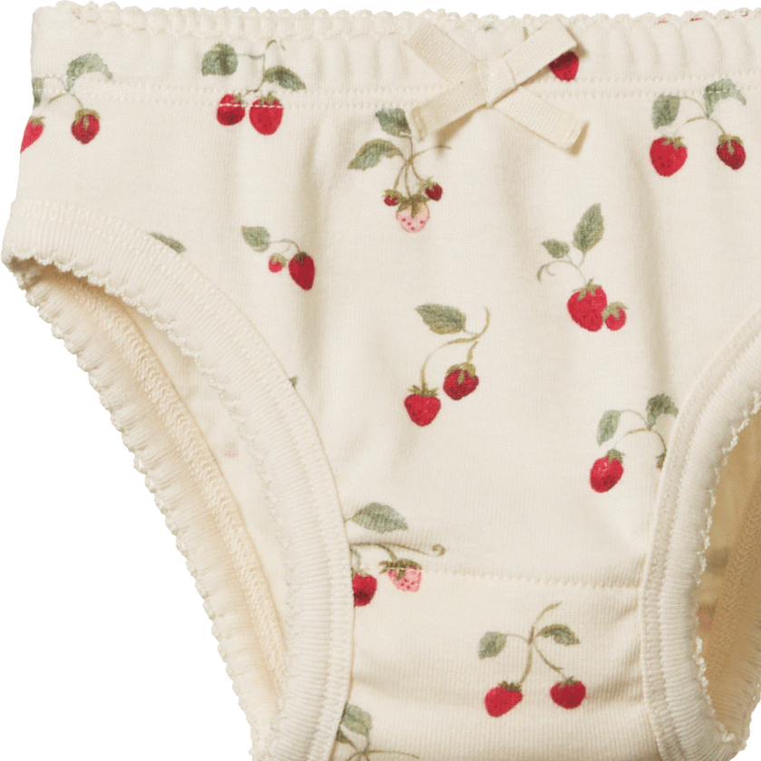 Nature Baby Knickers - Strawberry Blush Print