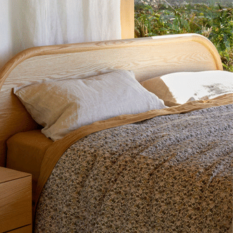 Citta Wildflower Linen Duvet Cover - Ivy/Multi K 245x210cm