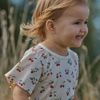 Nature Baby Faye Tee - Strawberry Blush Print