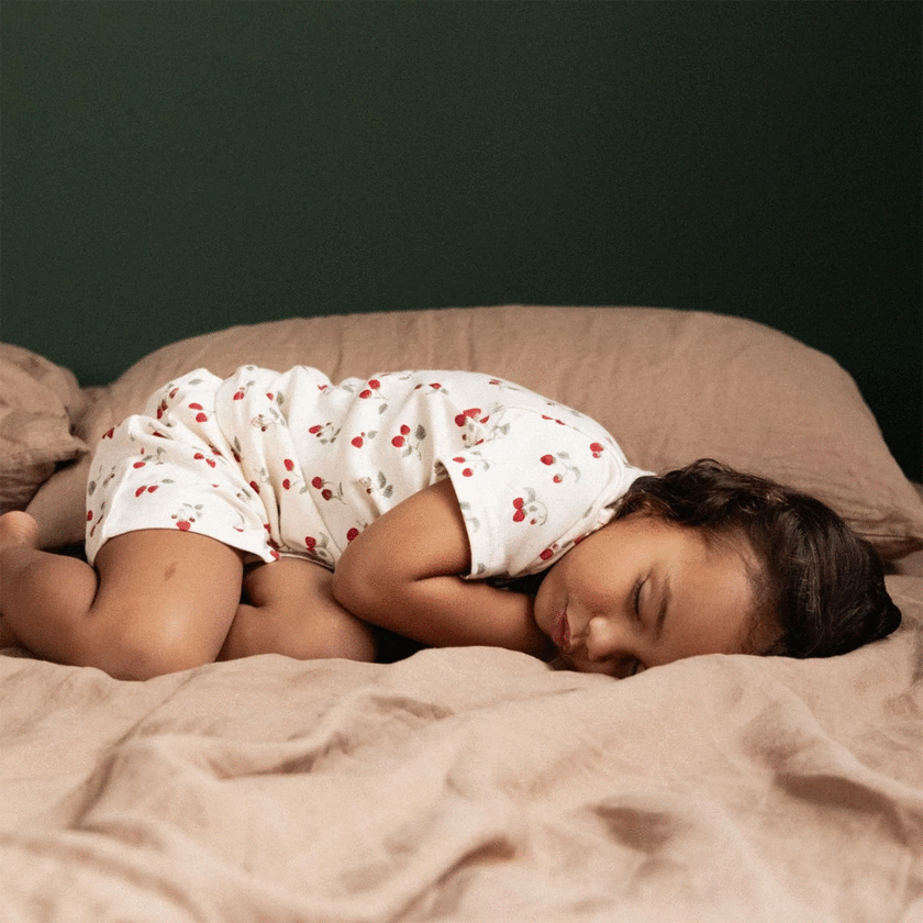 Nature Baby Shortie Pyjama Set - Strawberry Blush Print