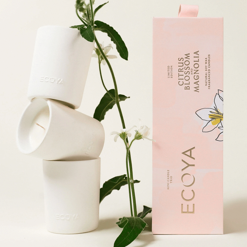 Ecoya Mother's Day Mini Candle Trio Gift Set - Citrus Blossom & Magnolia
