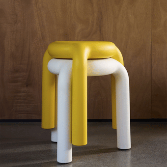 Citta Piccolo Stool - Yellow 41x41x44cmh