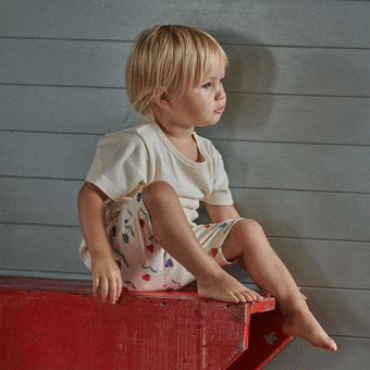 Nature Baby Selby Waffle Shorts - Delphine Print