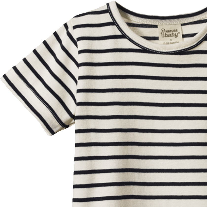 Nature Baby River Tee - Navy Sailor Stripe