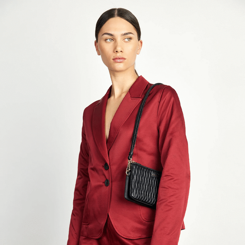 Saben Tilly Crossbody - Black Diamond Quilt