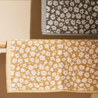 Citta Forget Me Not Organic Cotton Bath Towel - Citron