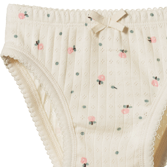 Nature Baby Knickers Pointelle - Posey Blossom Print
