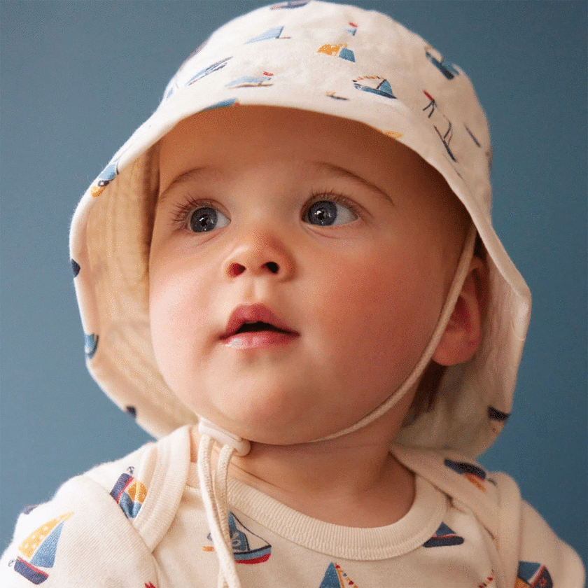 Nature Baby Bucket Sunhat - Regatta Print