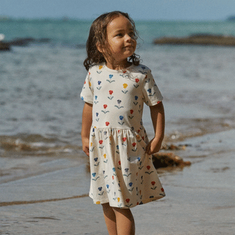 Nature Baby Saturday Dress - Delphine Blooms Print