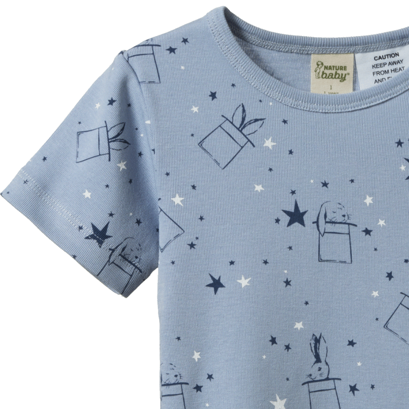 Nature Baby Shortie Pyjama Set - Illusion Bunny Print