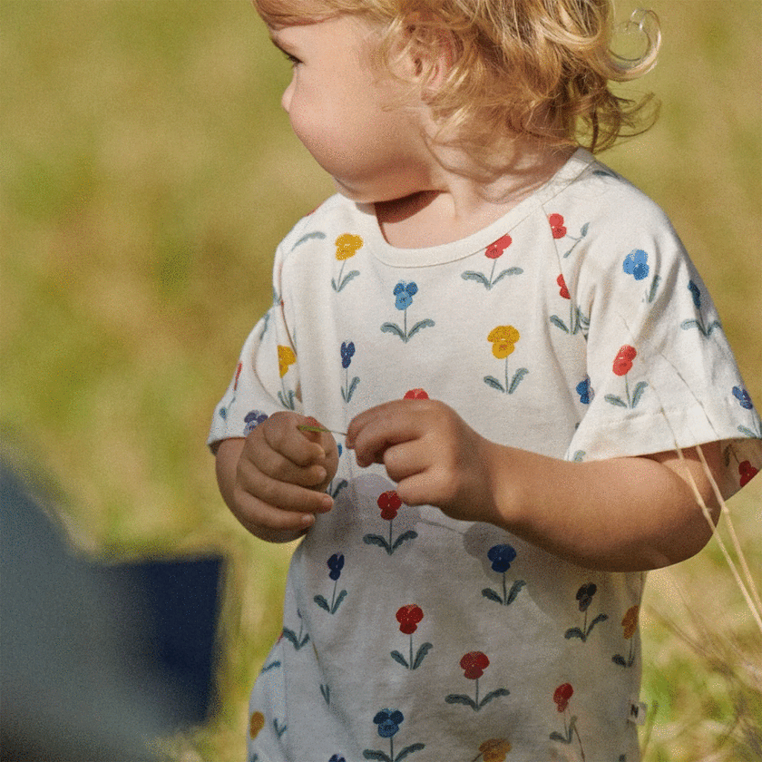 Nature Baby Juniper Tee - Delphine Blooms Print