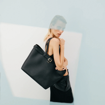 Saben Tabby Shoulder Bag - Black + Bronze