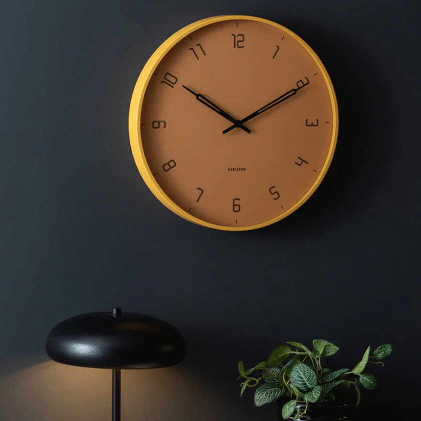 Karlsson Stark Wall Clock - Honey Yellow