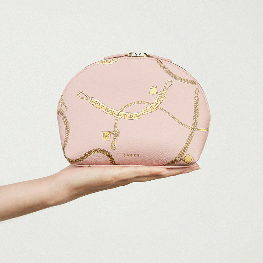 Saben Gabi Make-Up Pouch - Desert Rose Chain Print