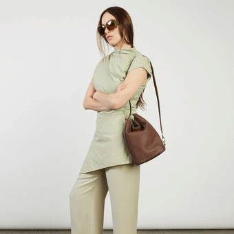 Saben Jojo Shoulder Bag - Umber Pebble