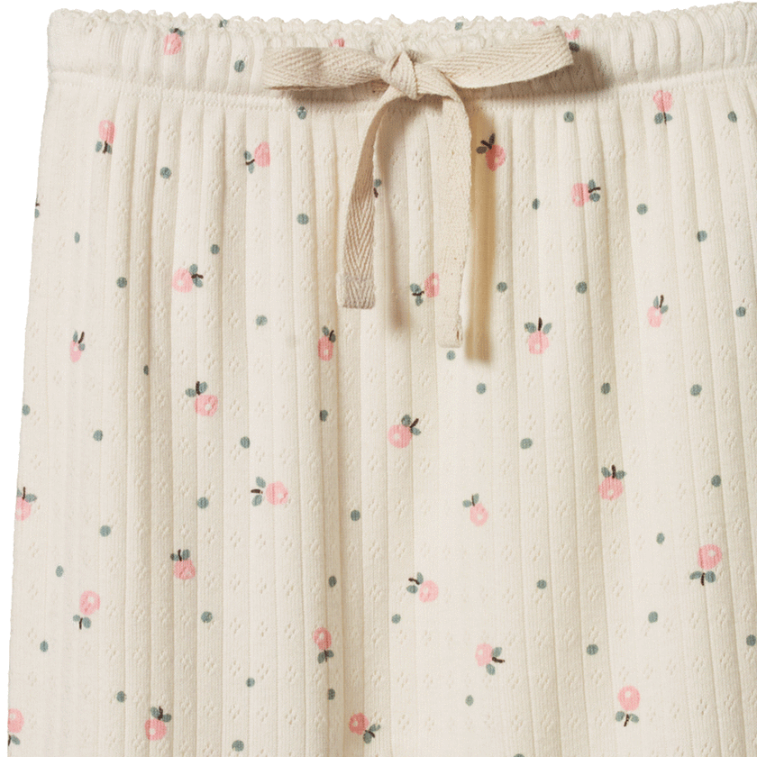 Nature Baby Footed Rompers Pointelle - Posey Blossom Print