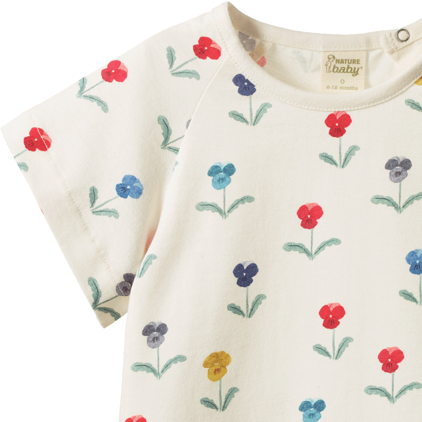 Nature Baby Juniper Tee - Delphine Blooms Print