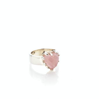 Stolen Girlfriend Love Claw Ring - Rose Quartz