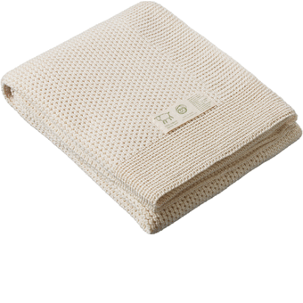 Nature Baby Merino Knit Blanket - Natural
