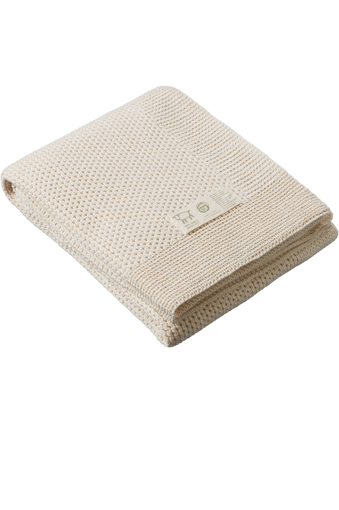 Nature Baby Merino Knit Blanket - Natural