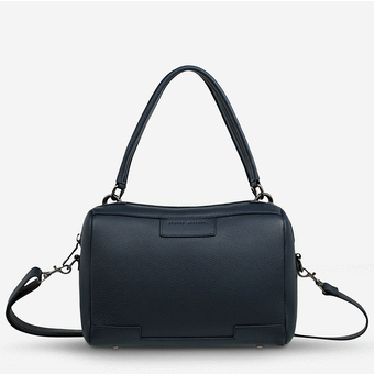 Status Anxiety Don't Ask Leather Bag - Navy Blue