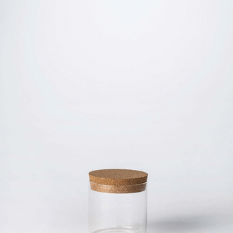 Citta Canister w/Cork Lid - Clear/Natural 10cmdiax11cmh