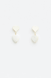 Stella + Gemma Gold Mop Heart Earrings