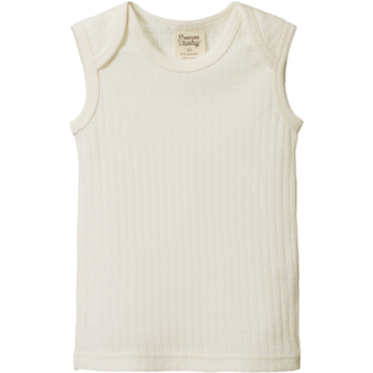 Nature Baby Merino Singlet Pointelle - Natural