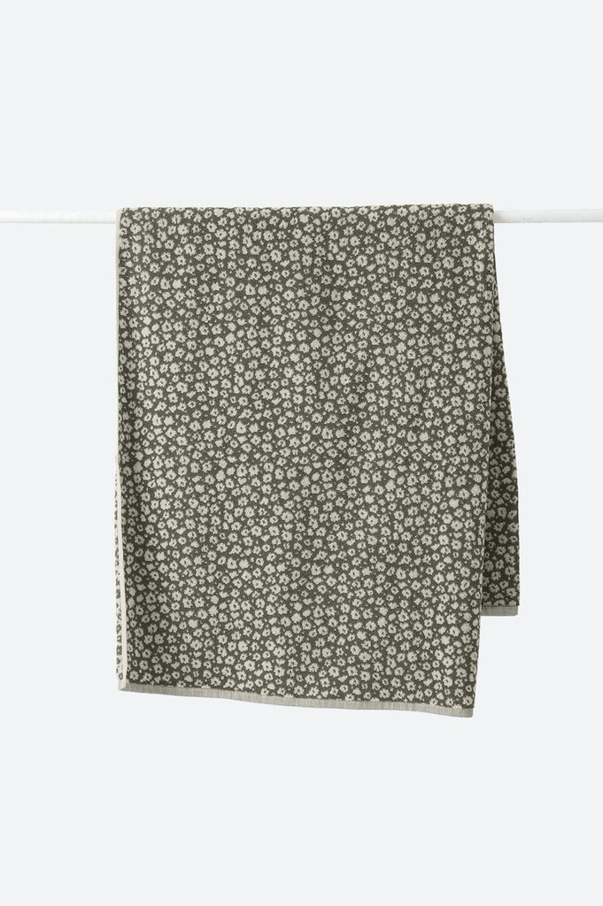 Citta Forget Me Not Cotton Bath Towel - Ivy/Oat 80x150cm
