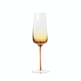 Broste Amber Champagne Glass