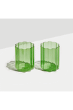 Fazeek Wave Glassware - Green Set of 2