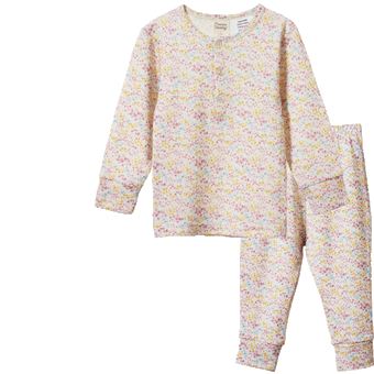 Nature Baby Merino 2PC Pyjamas - Wildflower Mountain Print