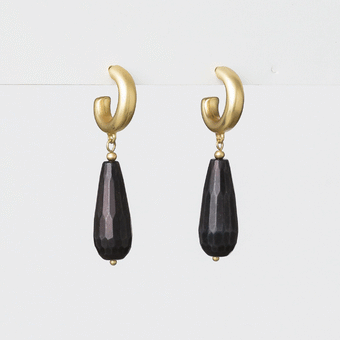 Stella + Gemma Onyx Teardrop Earrings