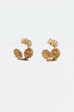 Stella + Gemma Gold Floral Hoop Earrings